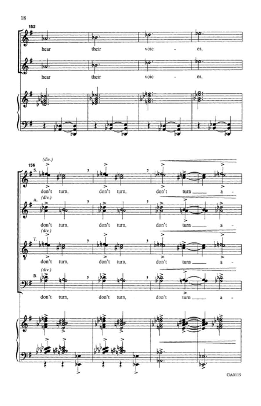 Sing For The Cure: A Proclamation Of Hope 4-Part scores gallery preview page 15