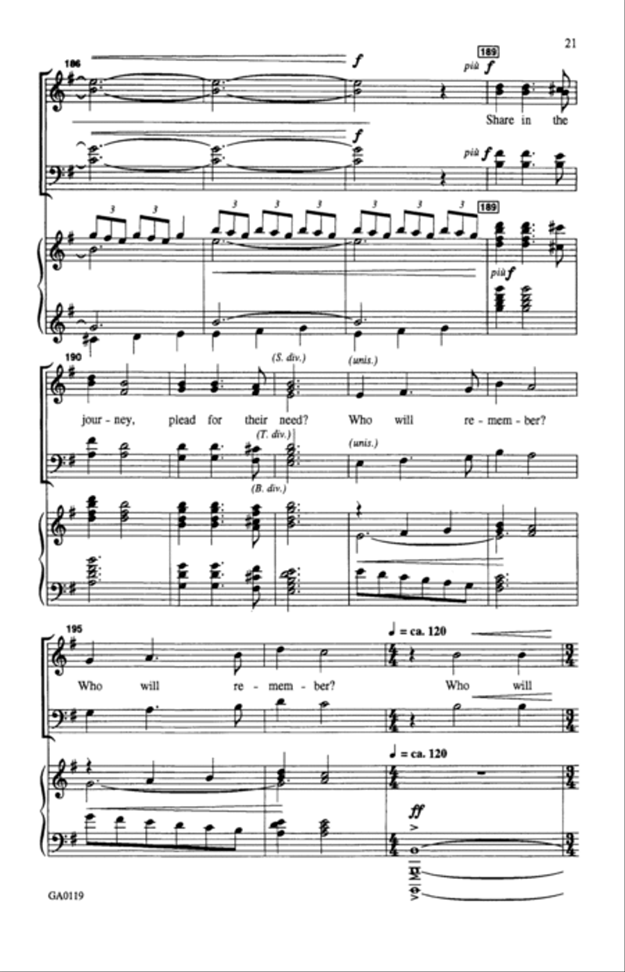 Sing For The Cure: A Proclamation Of Hope 4-Part scores gallery preview page 18