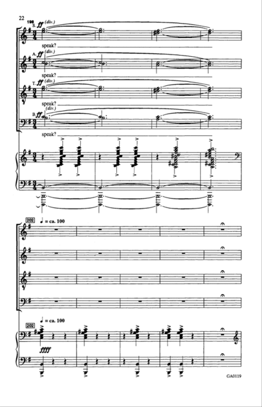 Sing For The Cure: A Proclamation Of Hope 4-Part scores gallery preview page 19