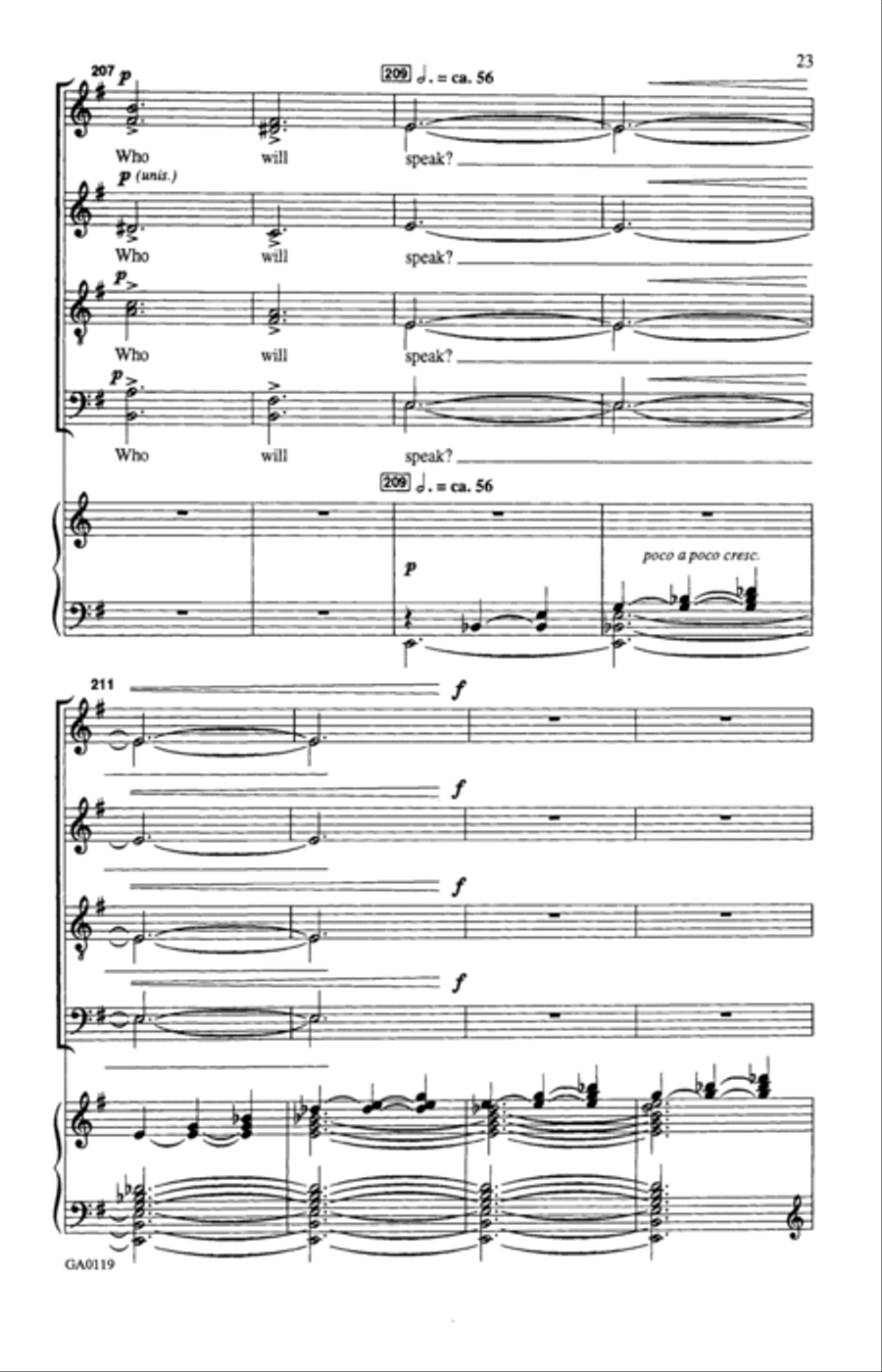 Sing For The Cure: A Proclamation Of Hope 4-Part scores gallery preview page 20