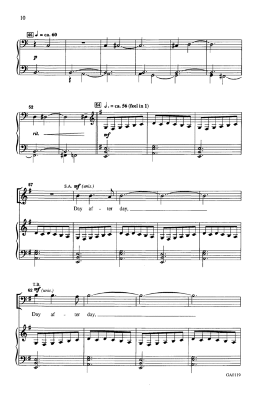 Sing For The Cure: A Proclamation Of Hope 4-Part scores gallery preview page 7