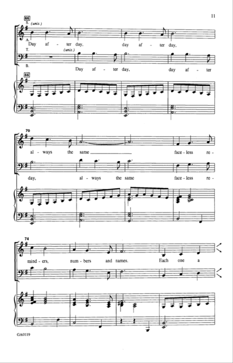 Sing For The Cure: A Proclamation Of Hope 4-Part scores gallery preview page 8