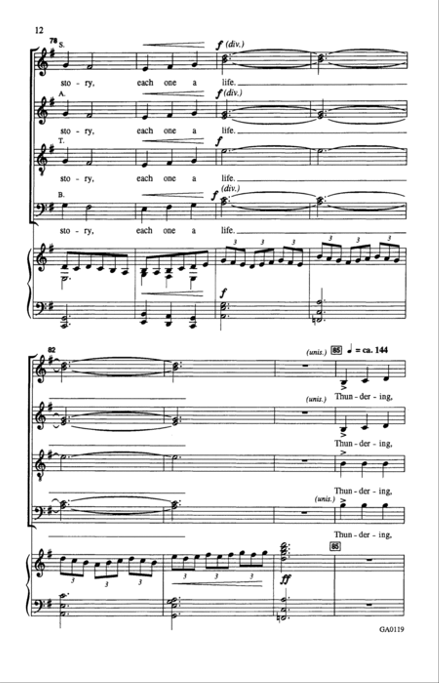 Sing For The Cure: A Proclamation Of Hope 4-Part scores gallery preview page 9