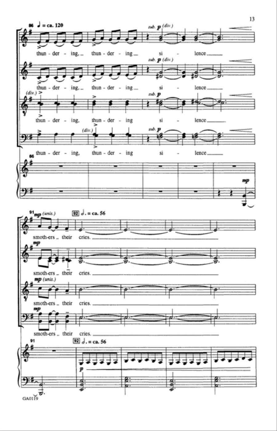 Sing For The Cure: A Proclamation Of Hope 4-Part scores gallery preview page 10