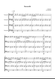 Offenbach - Barcarolle for Cello quartet. Score and parts included.