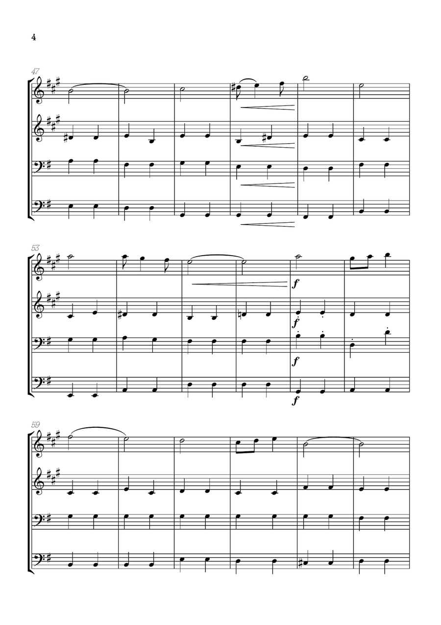Elgar • Pomp and Circumstance | brass quartet sheet music Brass Quartet scores gallery preview page 4