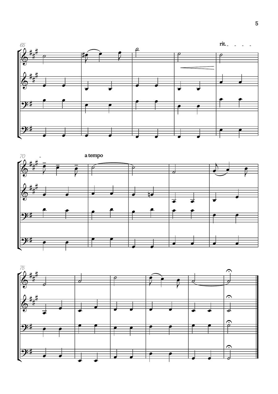 Elgar • Pomp and Circumstance | brass quartet sheet music Brass Quartet scores gallery preview page 5