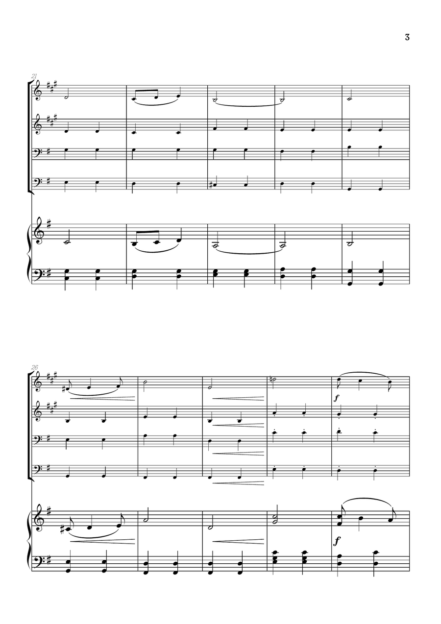 Elgar • Pomp and Circumstance | brass quartet sheet music w/ piano accompaniment Brass Quartet scores gallery preview page 3