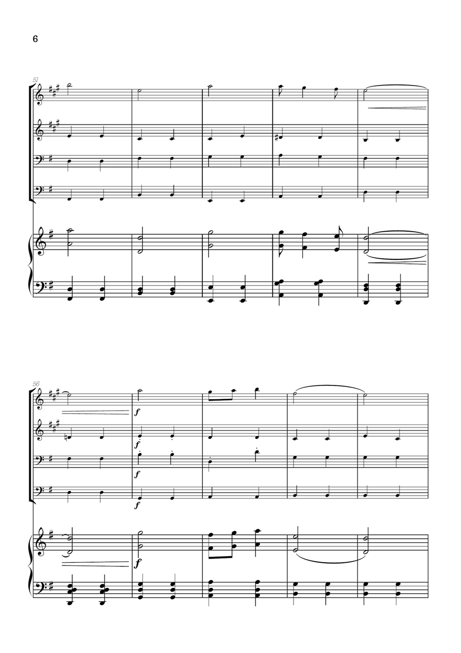 Elgar • Pomp and Circumstance | brass quartet sheet music w/ piano accompaniment Brass Quartet scores gallery preview page 6