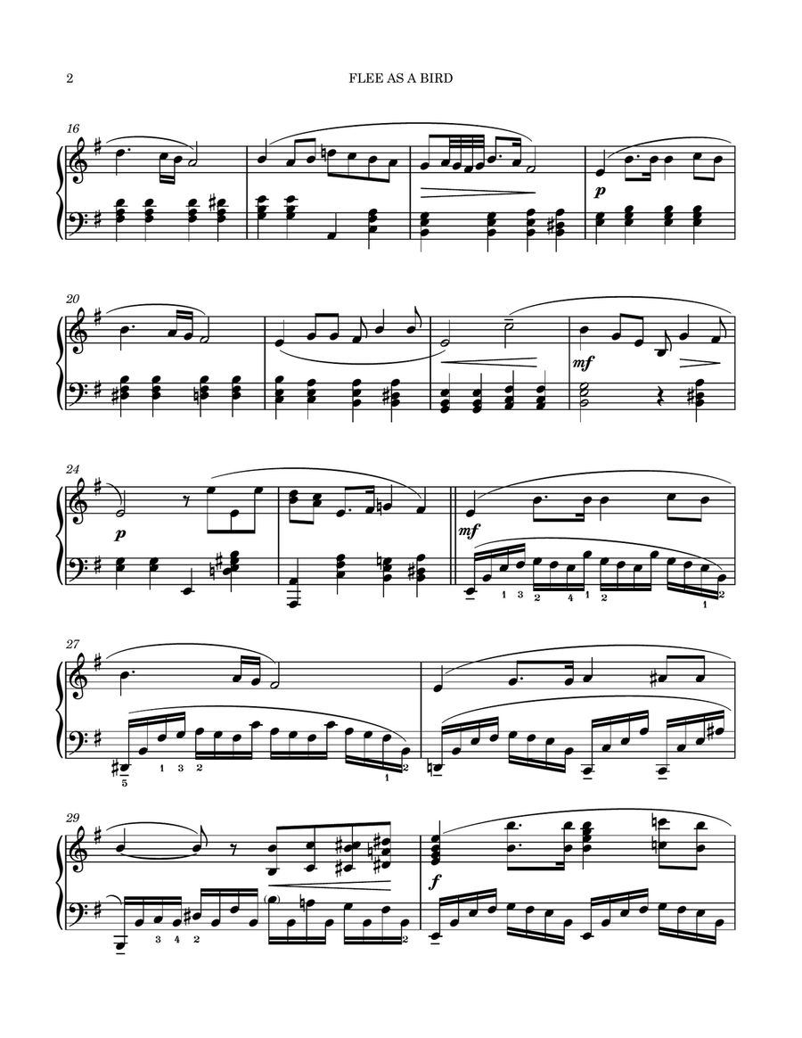 Flee As A Bird - Piano Solo Piano Solo scores gallery preview page 2