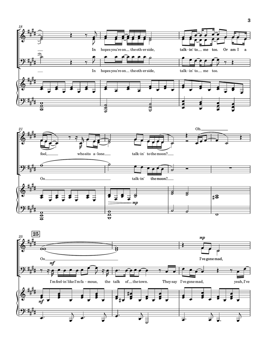 Talking To The Moon Talking To The Moon 3-Part scores gallery preview page 3