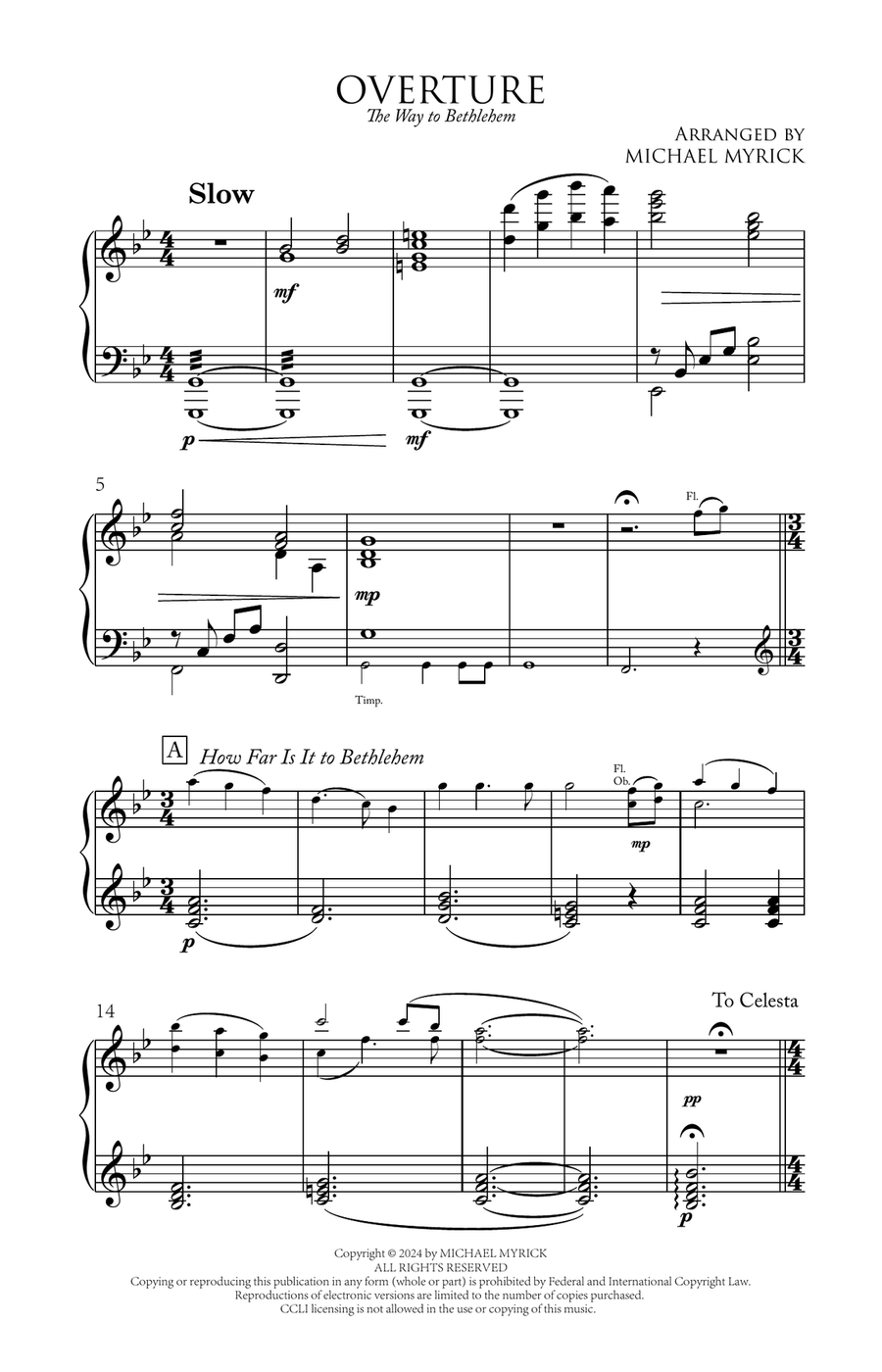 The Way to Bethlehem 4-Part scores gallery preview page 5