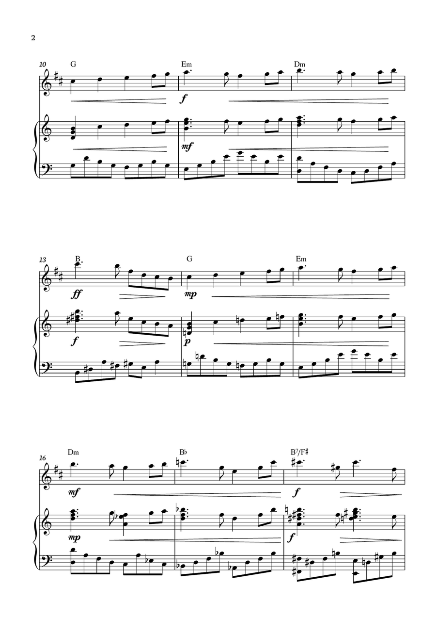 Tchaikovsky - Swan Lake for Clarinet with accompaniment and chords B-Flat Clarinet scores gallery preview page 2