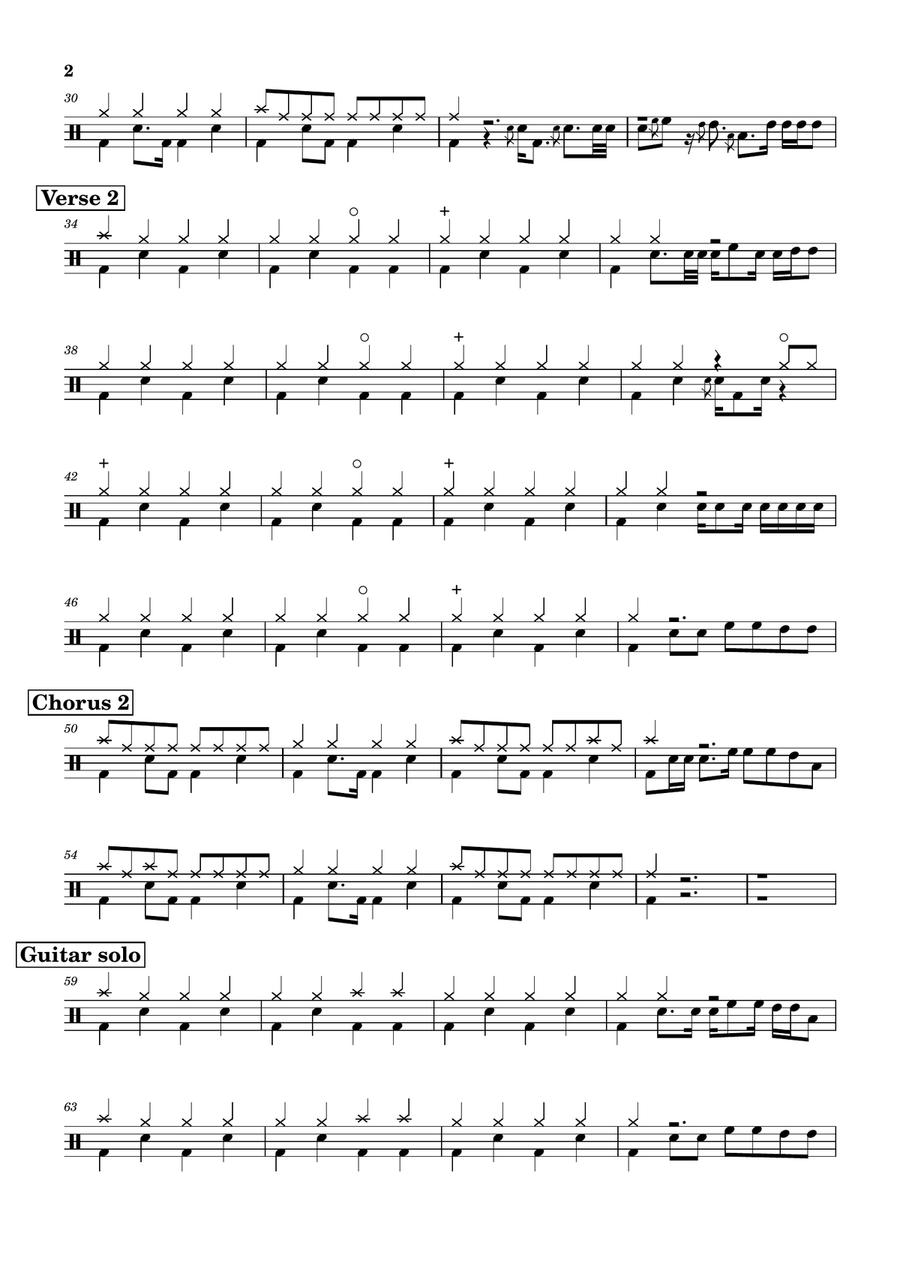 Victim Of Love Victim Of Love Drum Set scores gallery preview page 2