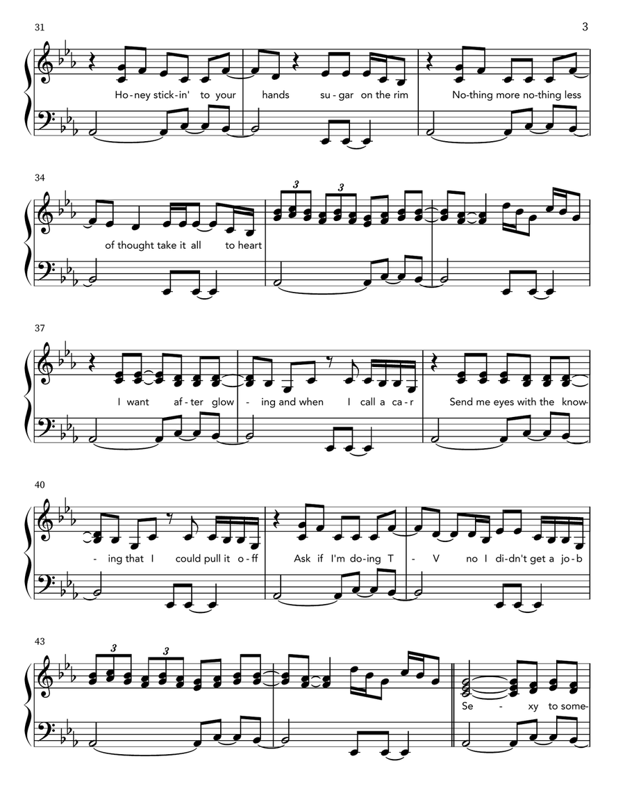 Sexy To Someone Sexy To Someone Piano scores gallery preview page 3