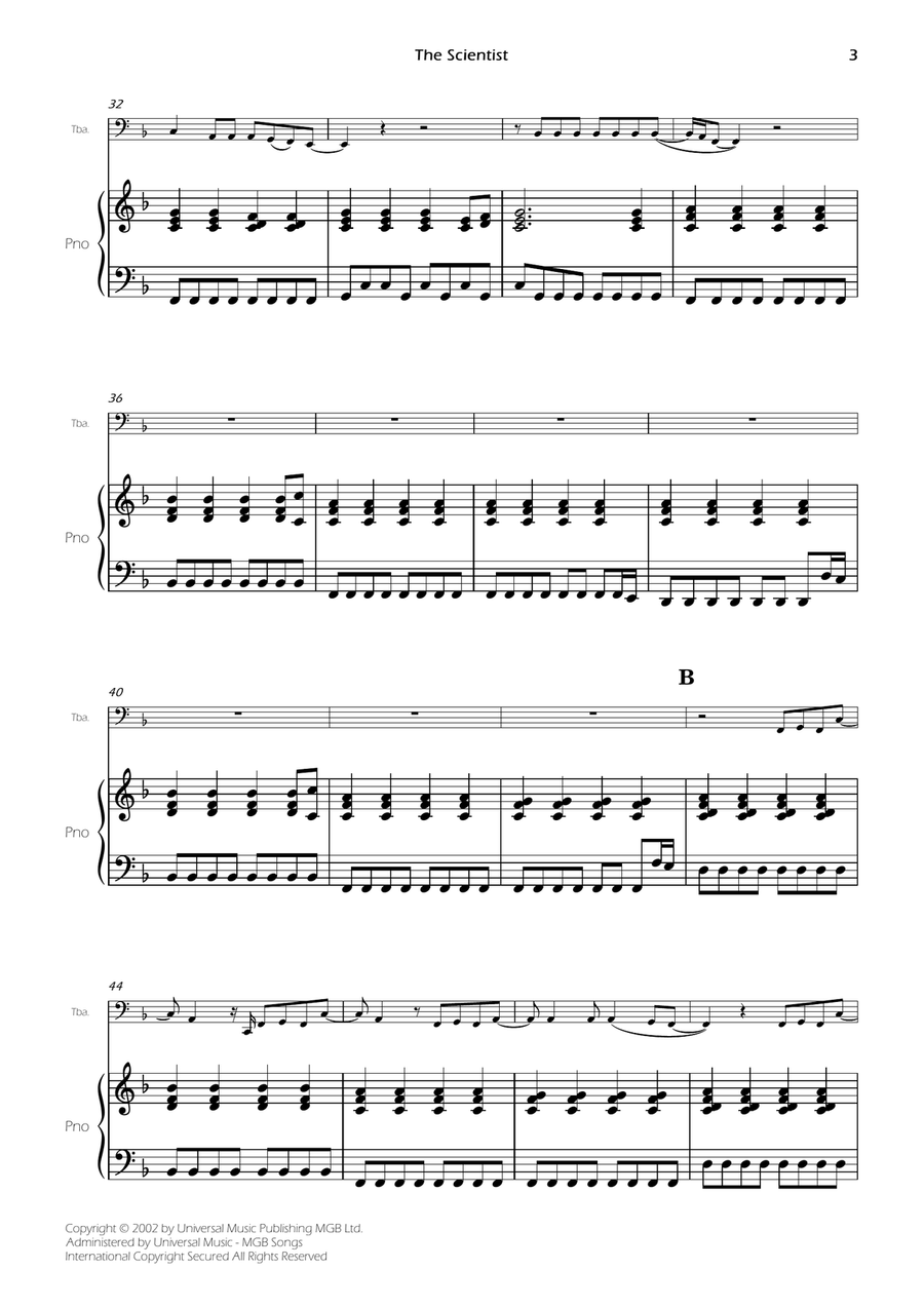 The Scientist The Scientist Piano scores gallery preview page 5