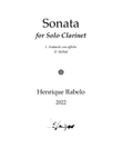 Sonata for Clarinet Solo