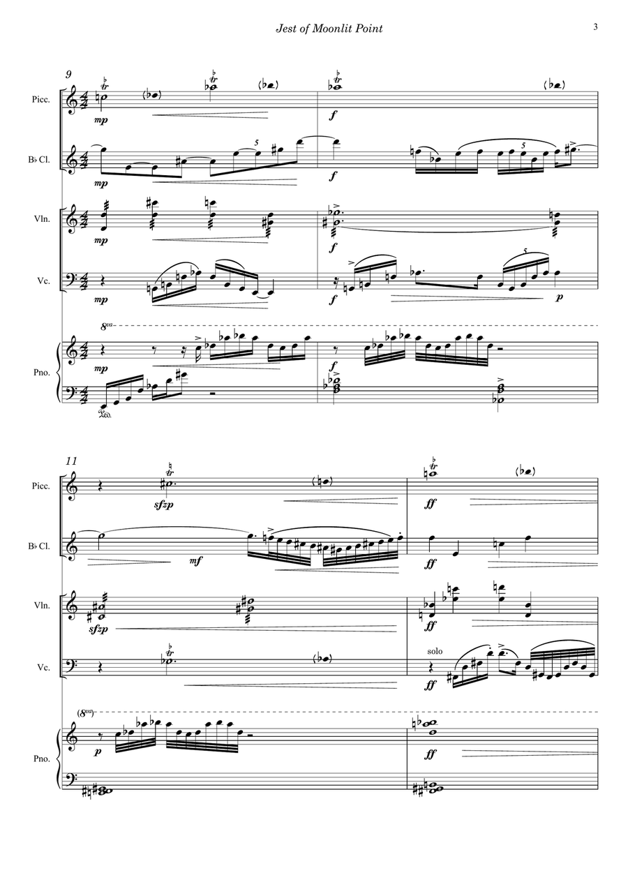 Jest of Moonlit Point Piano Quintet scores gallery preview page 6