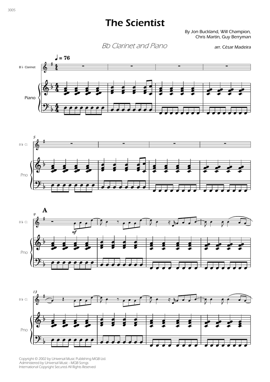 The Scientist The Scientist B-Flat Clarinet scores gallery preview page 3