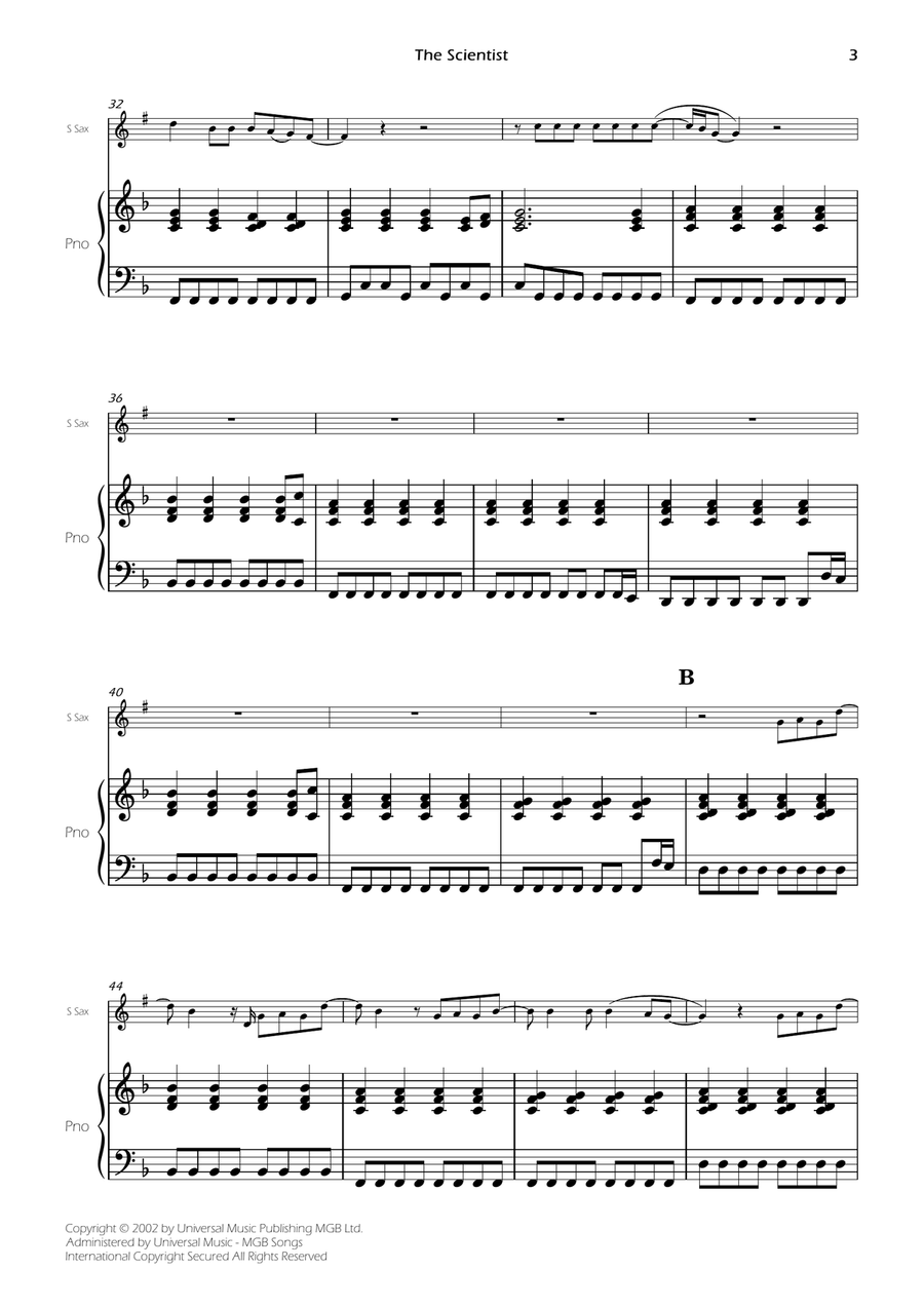 The Scientist The Scientist Soprano Saxophone scores gallery preview page 5