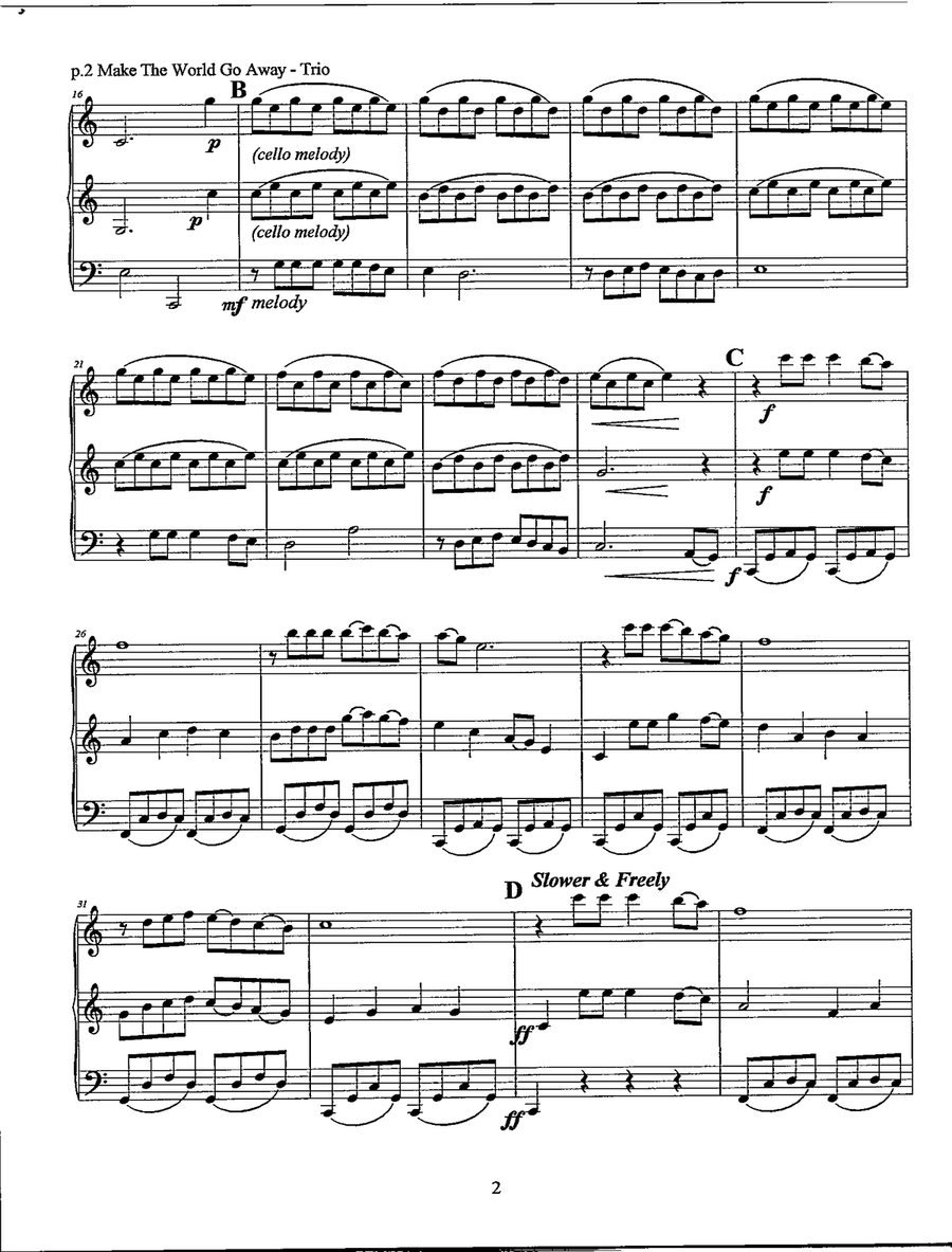 Make The World Go Away Make The World Go Away String Trio scores gallery preview page 3