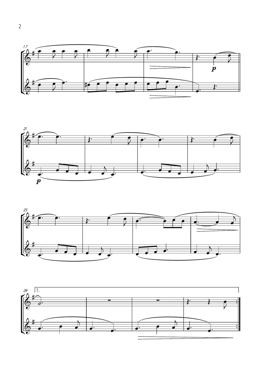 Hallelujah Flute Duet scores gallery preview page 2