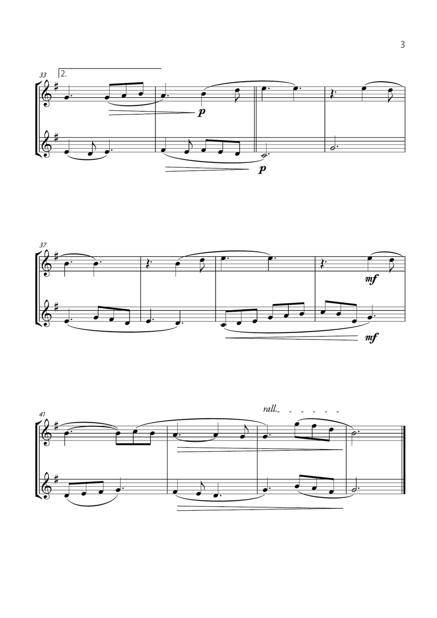 Hallelujah Flute Duet scores gallery preview page 3