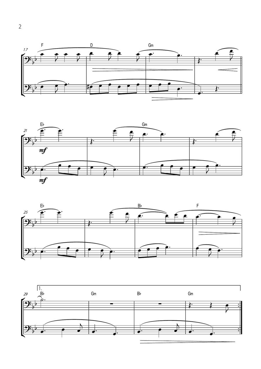 Hallelujah Woodwind Duet scores gallery preview page 2