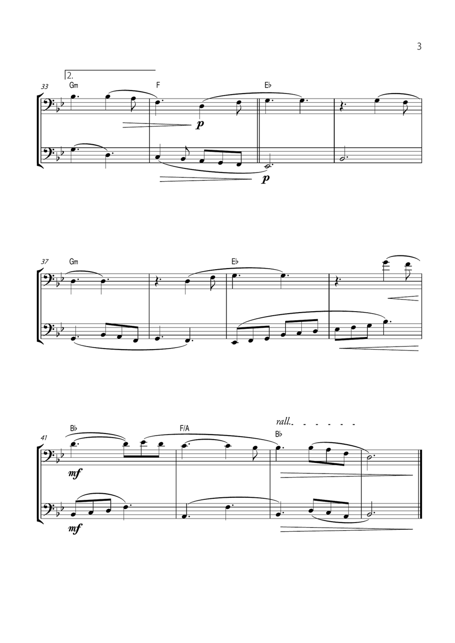 Hallelujah Woodwind Duet scores gallery preview page 3