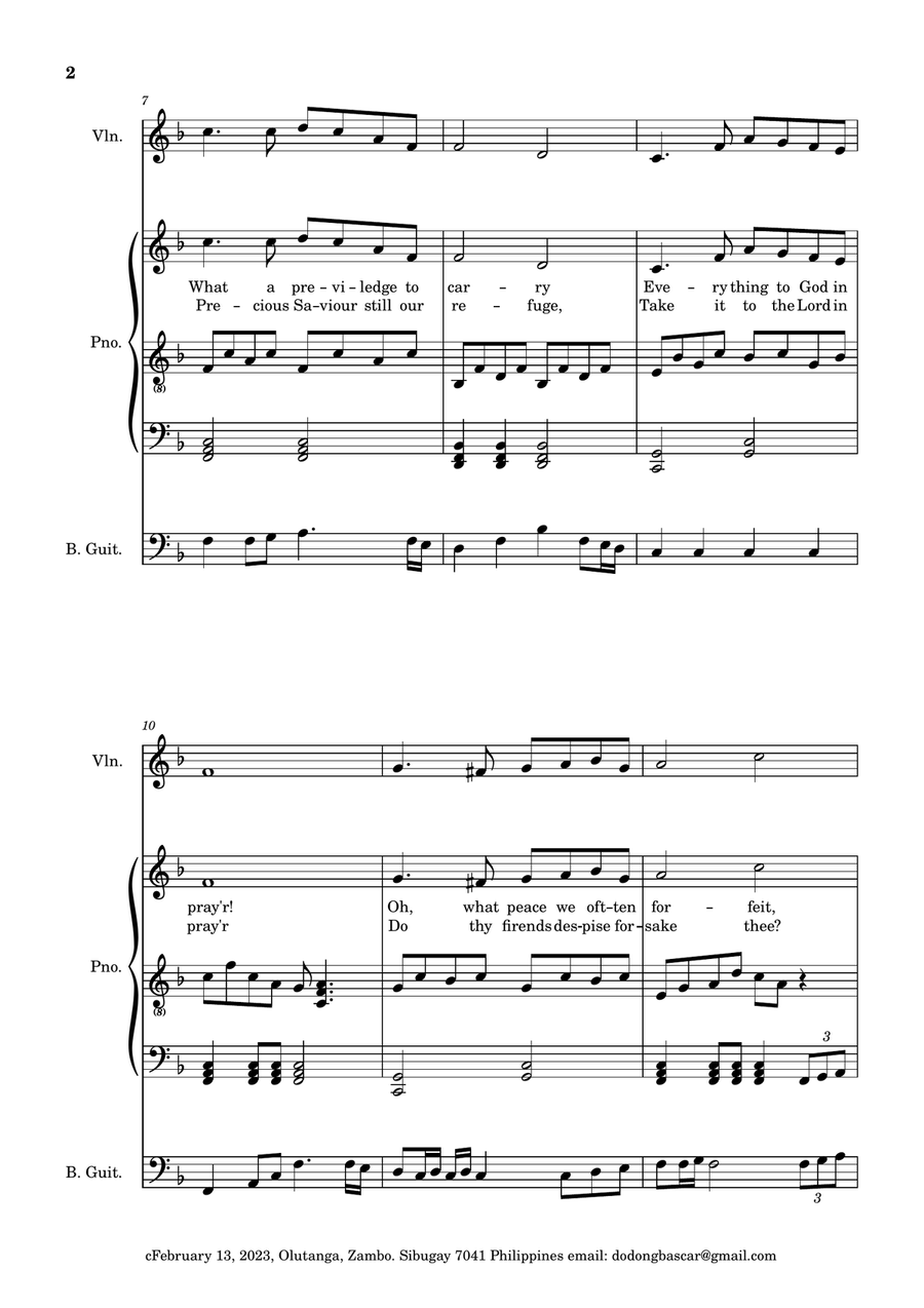 What a Friend We Have in Jesus A Cappella scores gallery preview page 2