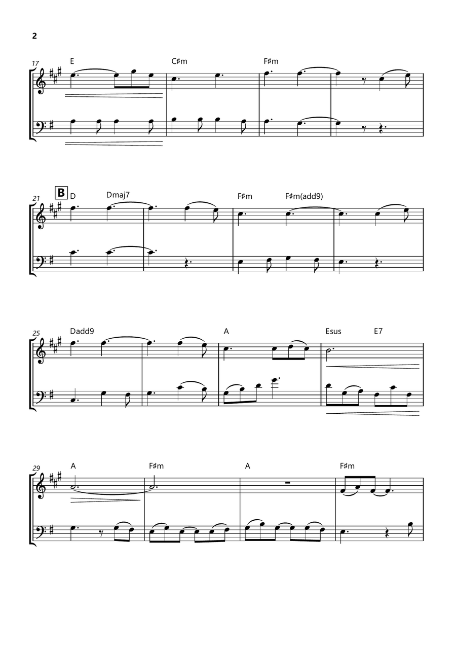 Hallelujah Hallelujah Woodwind Duet scores gallery preview page 2