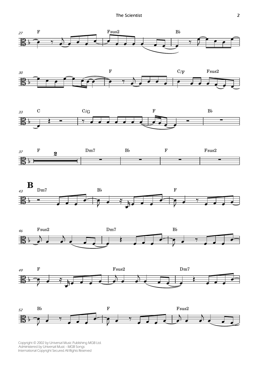 The Scientist The Scientist Viola Solo scores gallery preview page 2