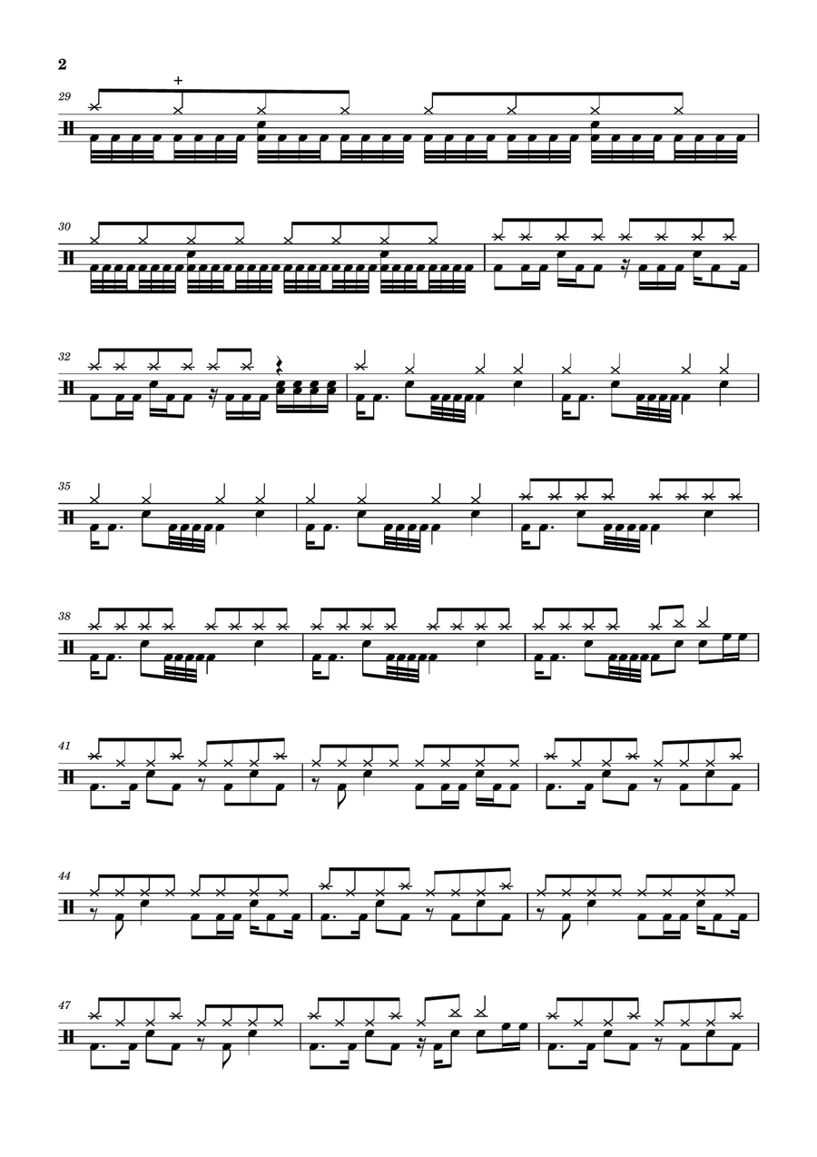 Unholy Confessions Unholy Confessions Drum Set scores gallery preview page 2