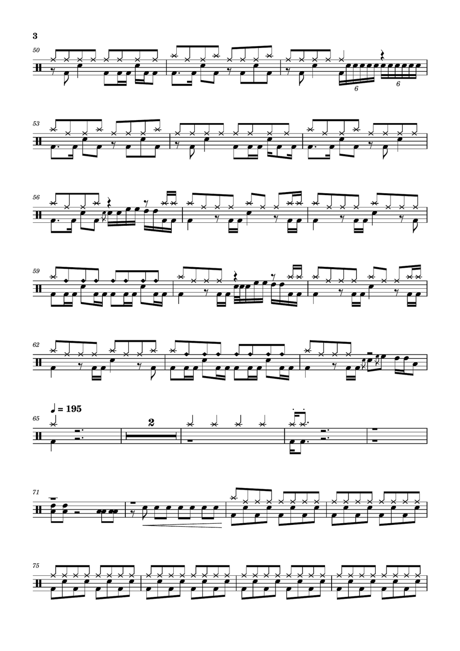 Unholy Confessions Unholy Confessions Drum Set scores gallery preview page 3