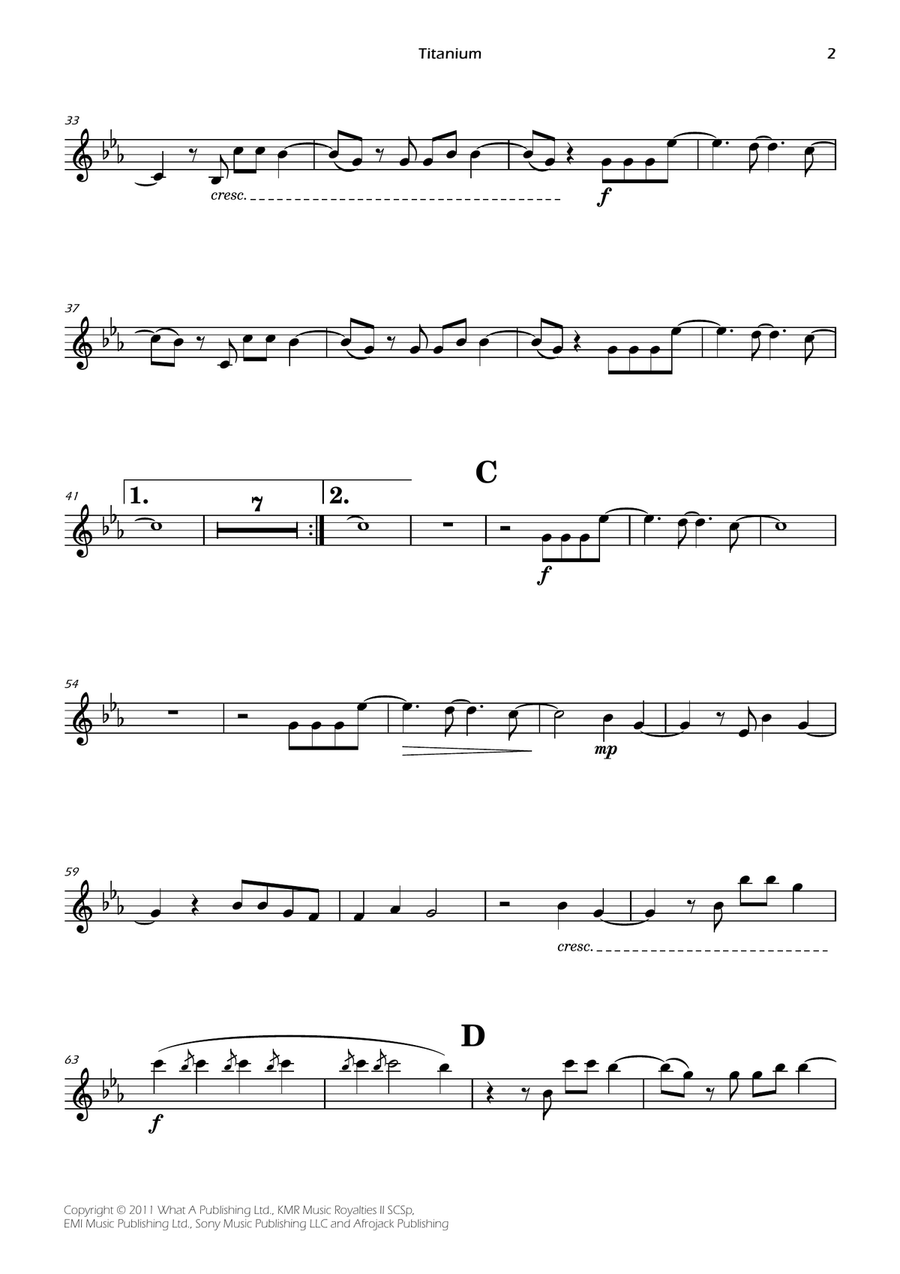Titanium Titanium Violin Solo scores gallery preview page 2