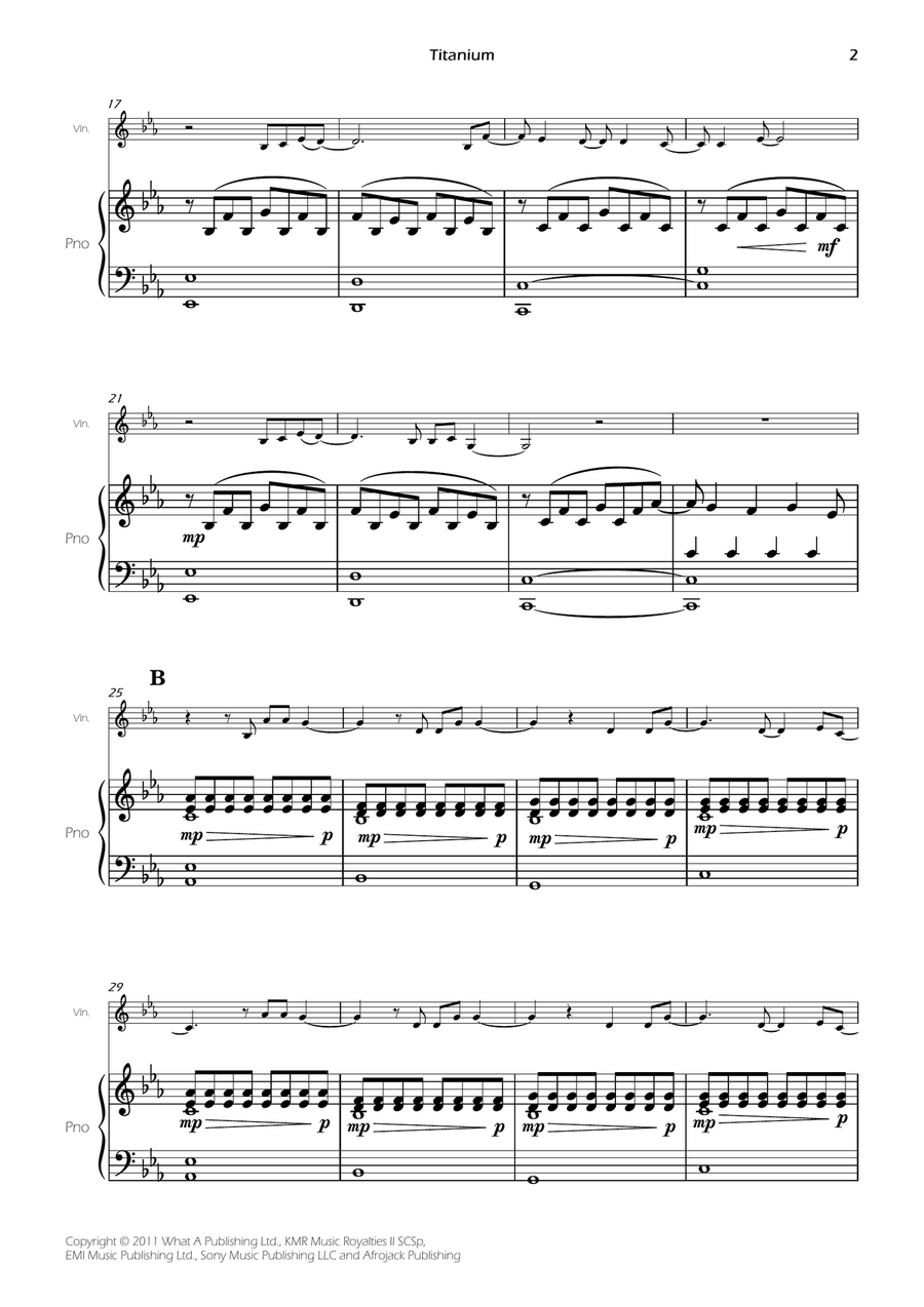 Titanium Titanium Violin Solo scores gallery preview page 2