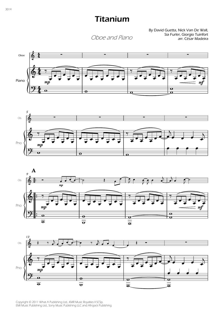 Titanium Titanium Piano scores gallery preview page 3