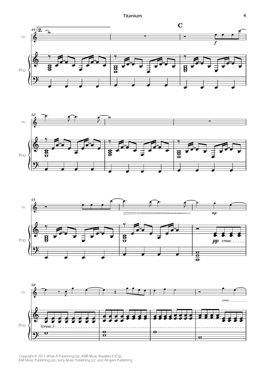 Titanium Titanium Piano scores gallery preview page 6