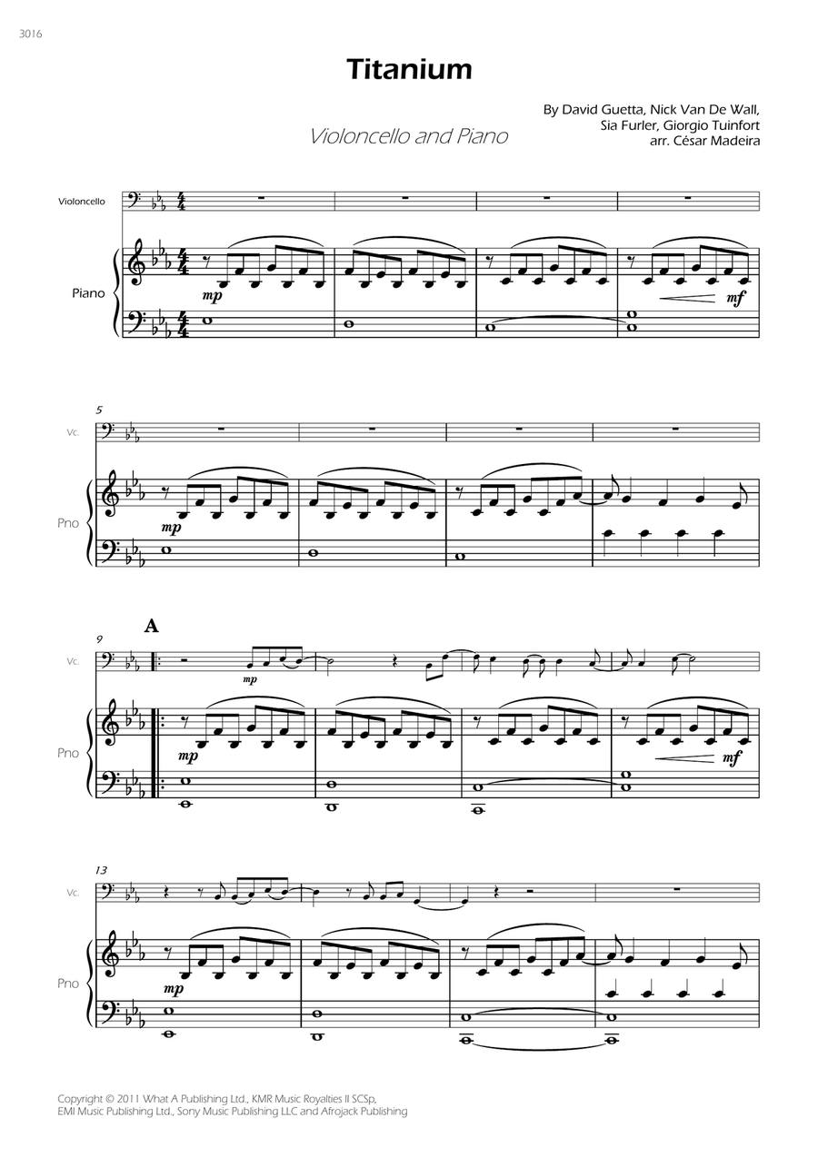 Titanium Titanium Piano scores gallery preview page 3
