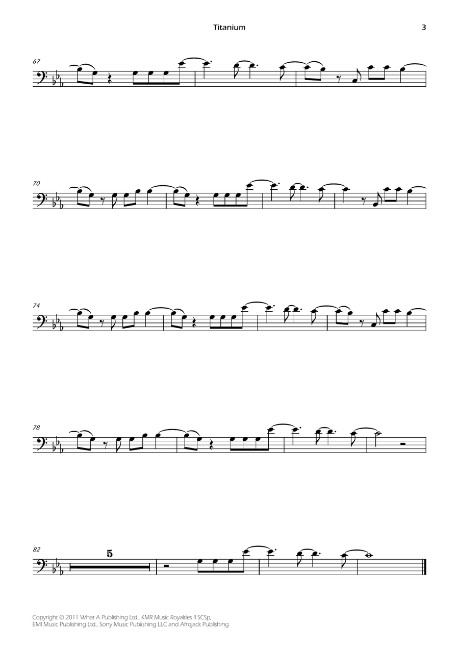 Titanium Titanium Piano scores gallery preview page 3