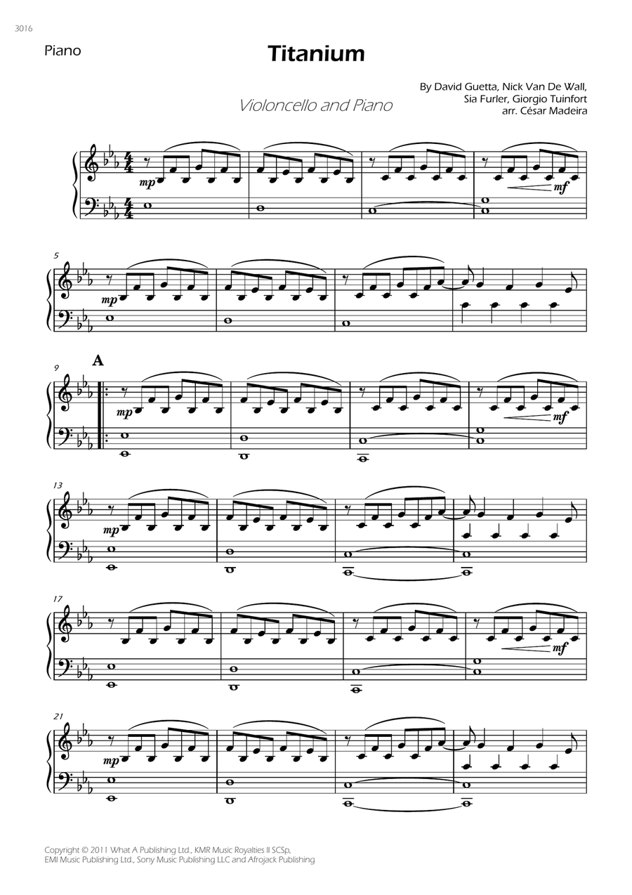 Titanium Titanium Piano scores gallery preview page 4