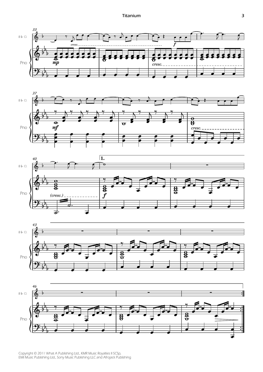 Titanium Titanium B-Flat Clarinet scores gallery preview page 5