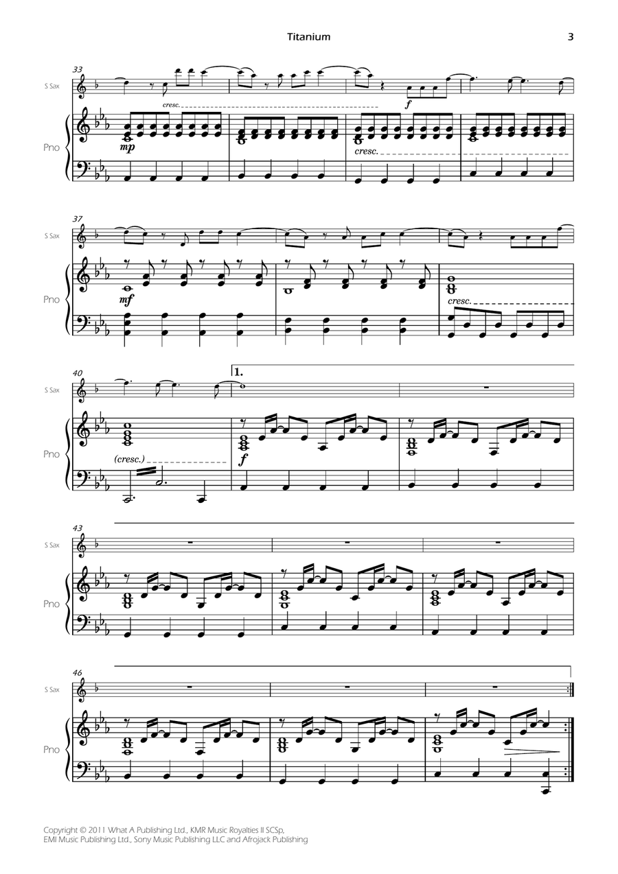 Titanium Titanium Soprano Saxophone scores gallery preview page 5