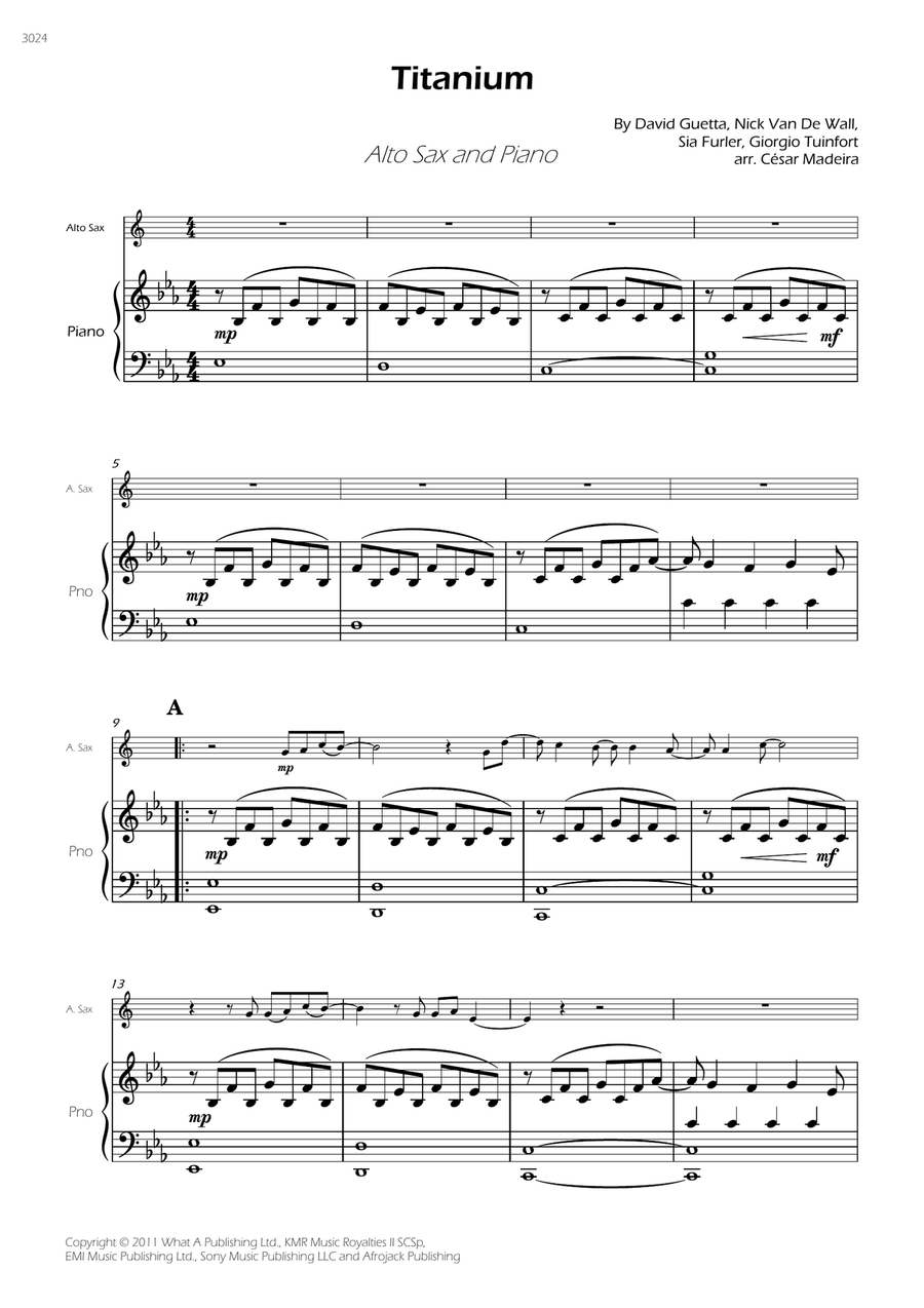 Titanium Titanium Alto Saxophone scores gallery preview page 3