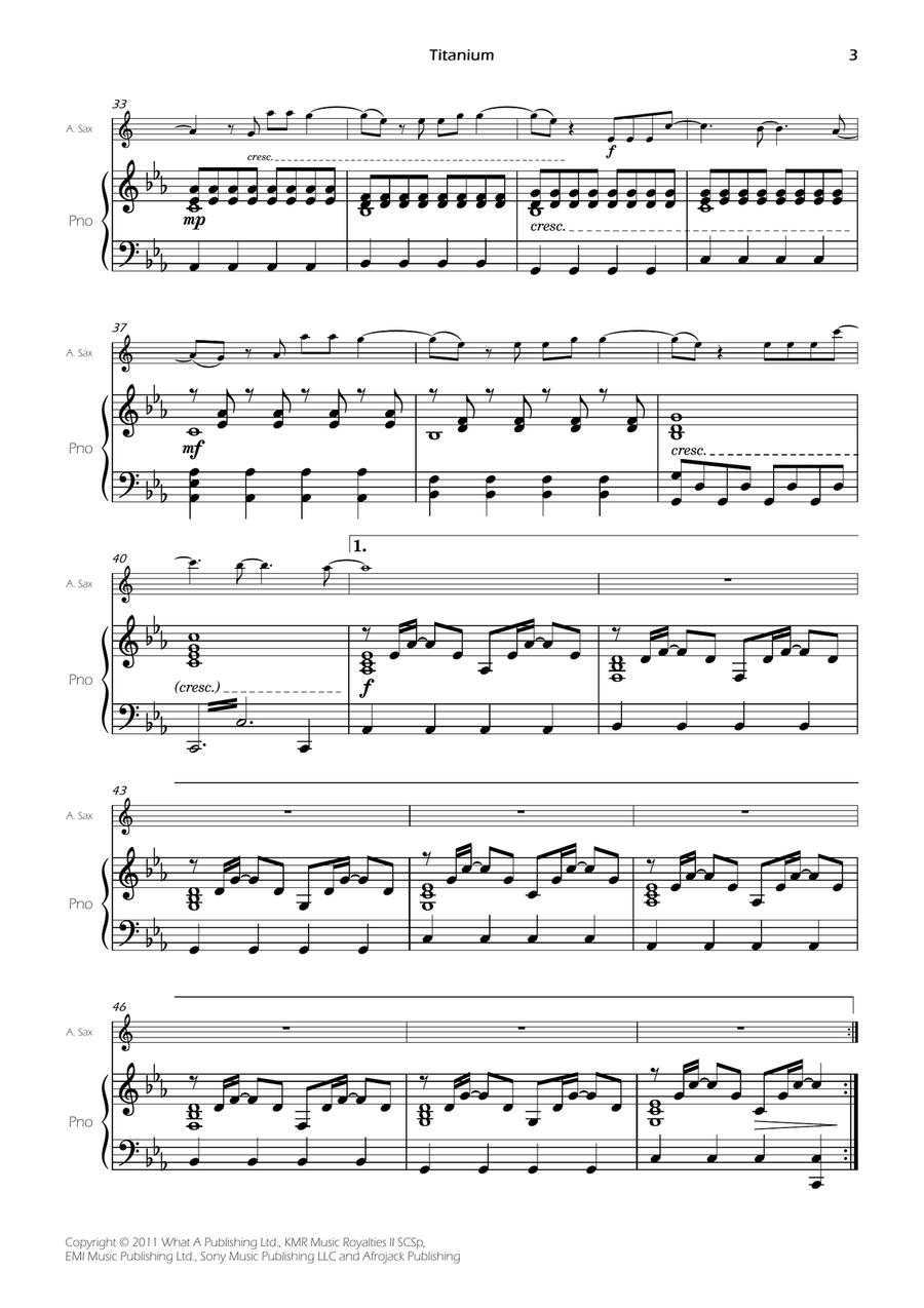 Titanium Titanium Alto Saxophone scores gallery preview page 5