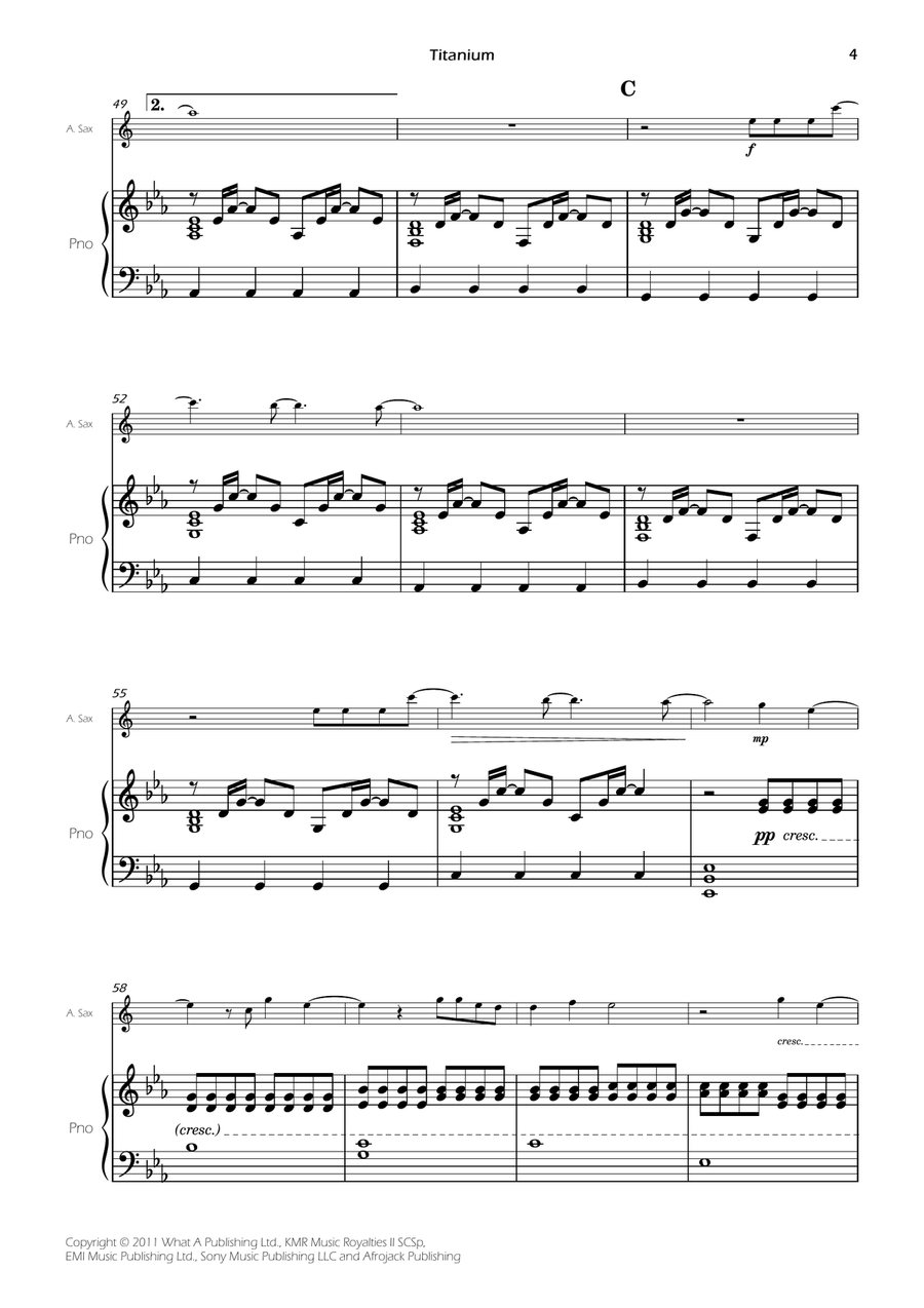 Titanium Titanium Alto Saxophone scores gallery preview page 6