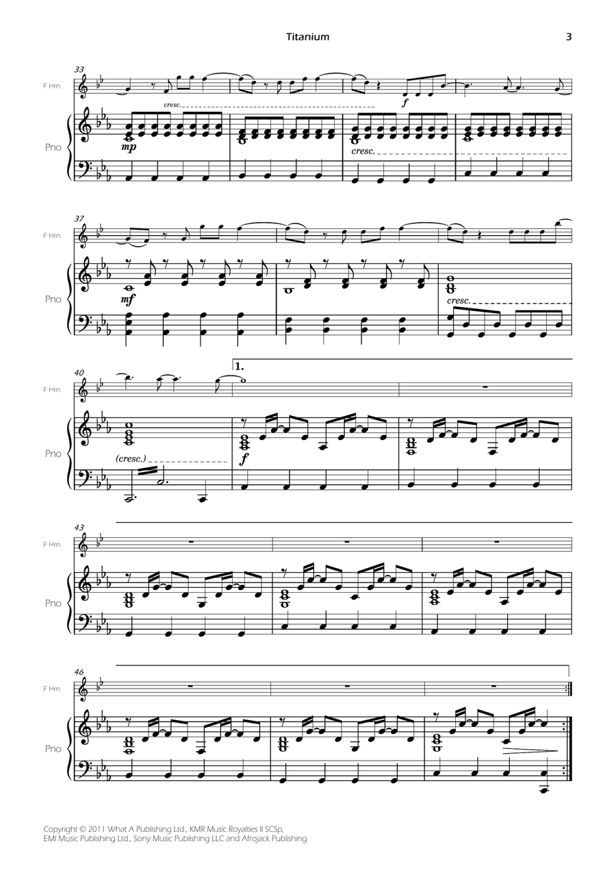 Titanium Titanium Piano scores gallery preview page 5