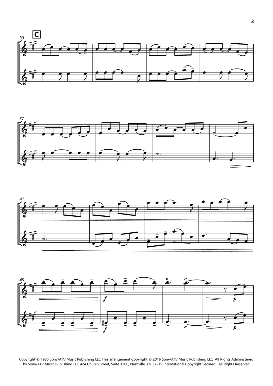 Hallelujah Hallelujah Woodwind Duet scores gallery preview page 3