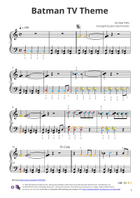 Batman Theme Piano Solo scores gallery preview page 3