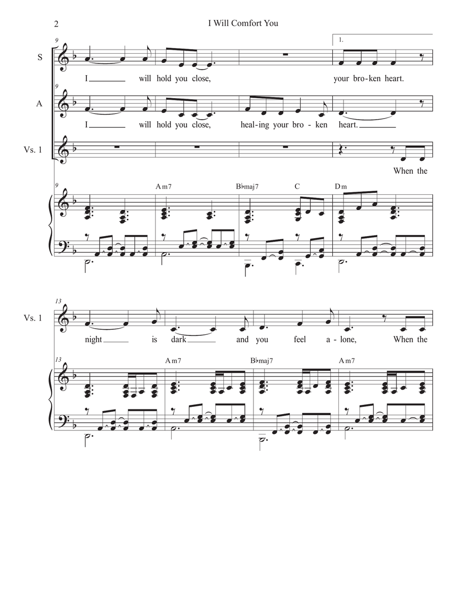 I Will Comfort You (2-part choir - (SA) SA scores gallery preview page 2